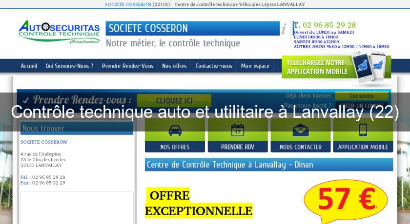 Contrôle technique auto et utilitaire à Lanvallay (22)
