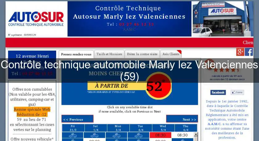Contrôle technique automobile Marly lez Valenciennes (59)