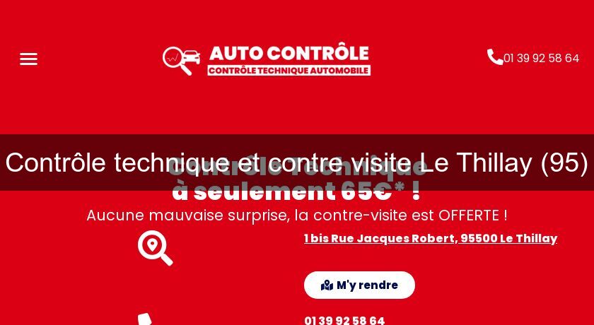 Contrôle technique et contre visite Le Thillay (95) Contrôle technique et contre visite Le Thillay (95)