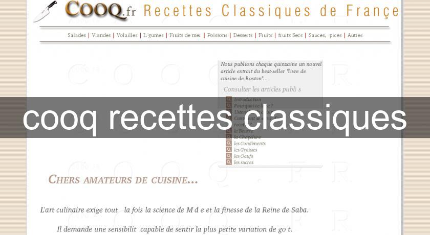 cooq recettes classiques cooq recettes classiques