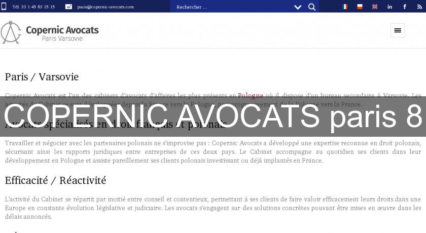 COPERNIC AVOCATS paris 8