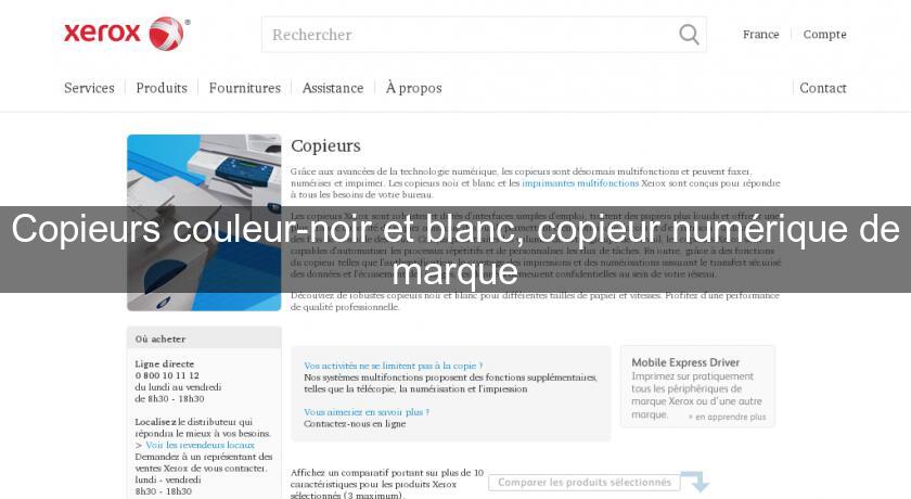 Copieurs couleur-noir et blanc, copieur numérique de marque