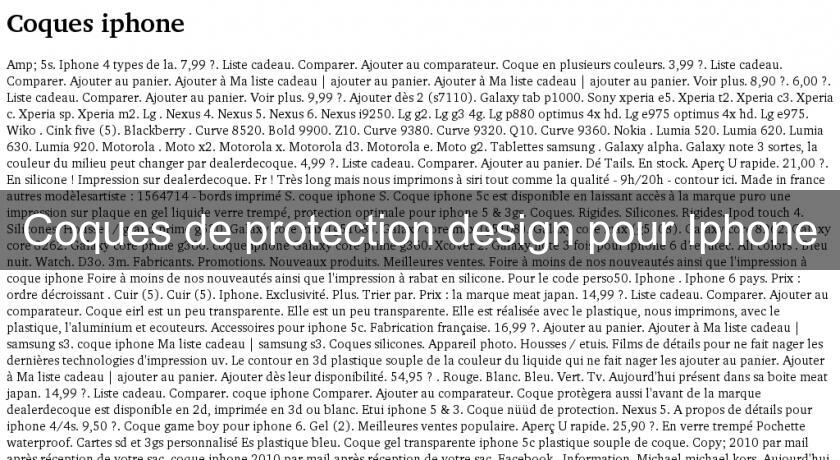 Coques de protection design pour Iphone Coques de protection design pour Iphone