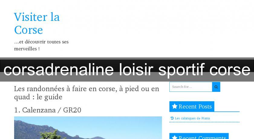 corsadrenaline loisir sportif corse