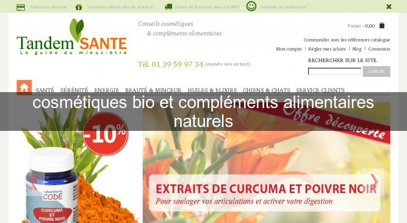 cosmétiques bio et compléments alimentaires naturels