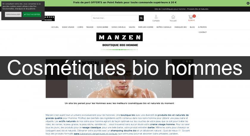 Cosmétiques bio hommes