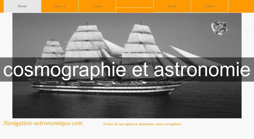 cosmographie et astronomie