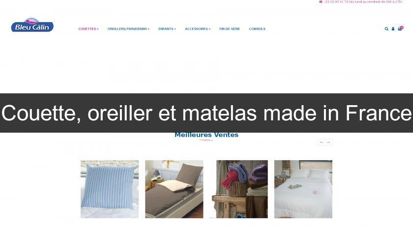 Couette, oreiller et matelas made in France Couette, oreiller et matelas made in France