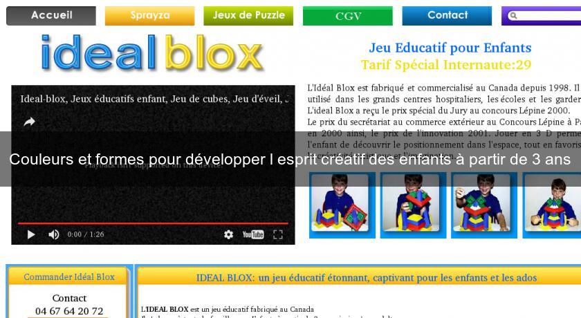 Couleurs et formes pour développer l'esprit créatif des enfants à partir de 3 ans