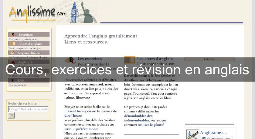 Cours, exercices et révision en anglais