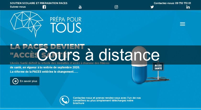 Cours à distance Cours à distance