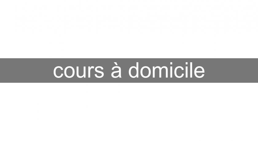 cours à domicile