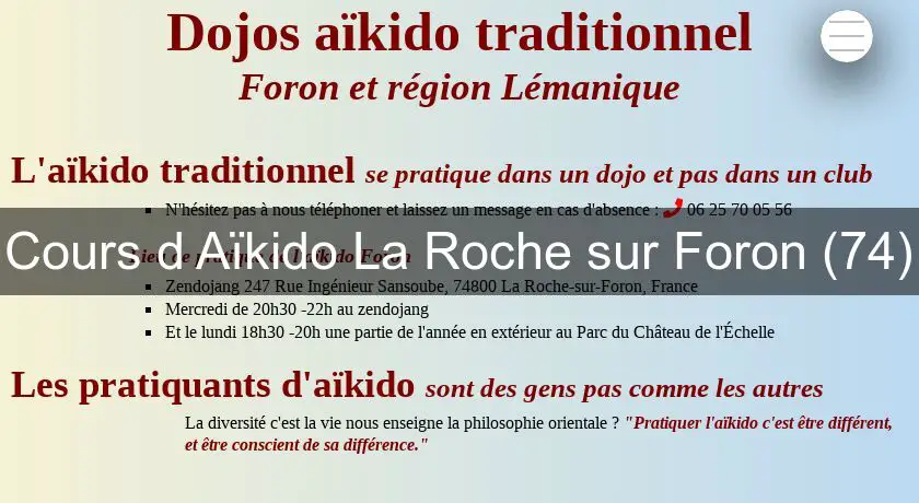 Cours d'Aïkido La Roche sur Foron (74)