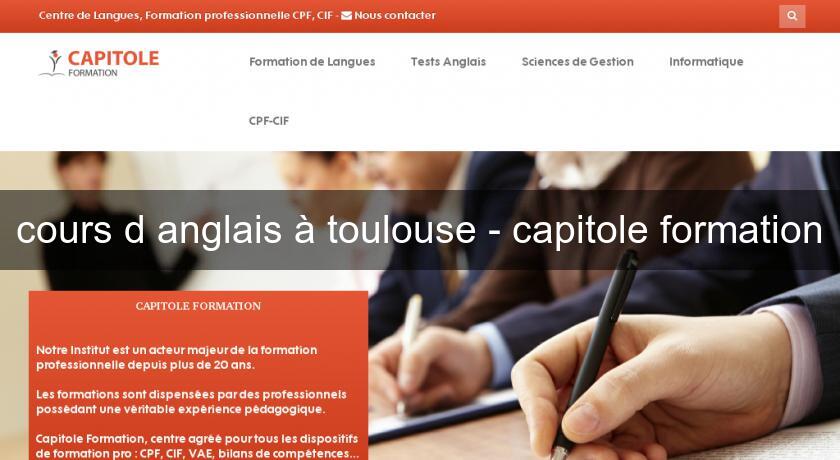 cours d'anglais à toulouse - capitole formation