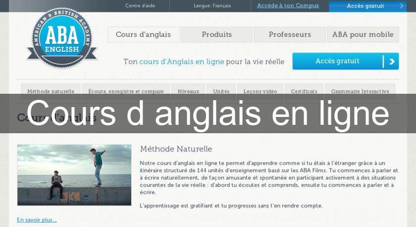 Cours d'anglais en ligne