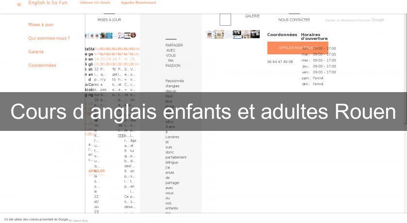 Cours d'anglais enfants et adultes Rouen