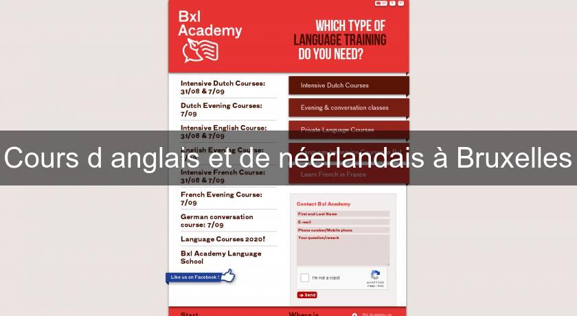 Cours d'anglais et de néerlandais à Bruxelles Cours d'anglais et de néerlandais à Bruxelles