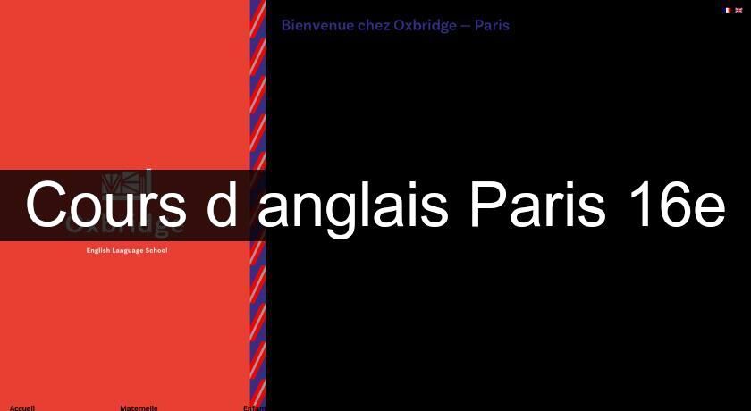 Cours d'anglais Paris 16e