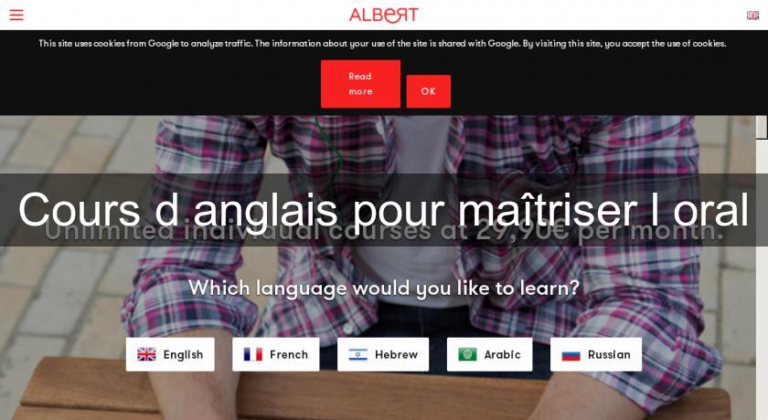 Cours d'anglais pour maîtriser l'oral Cours d'anglais pour maîtriser l'oral