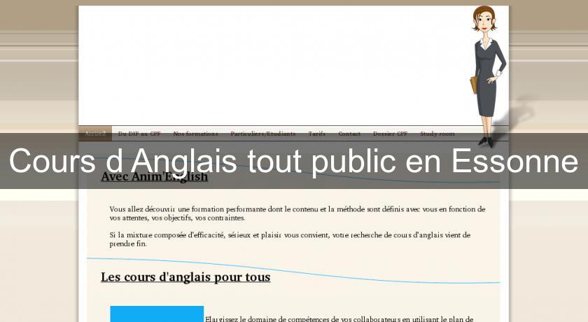 Cours d'Anglais tout public en Essonne Cours d'Anglais tout public en Essonne