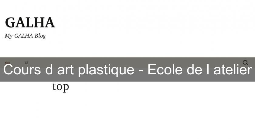 Cours d'art plastique - Ecole de l'atelier Cours d'art plastique - Ecole de l'atelier