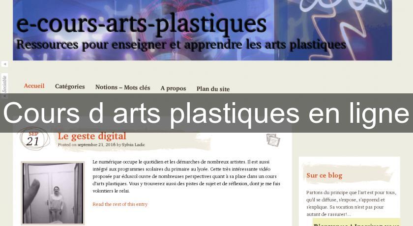 Cours d'arts plastiques en ligne Cours d'arts plastiques en ligne