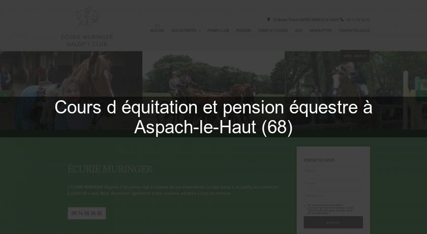 Cours d'équitation et pension équestre à Aspach-le-Haut (68)