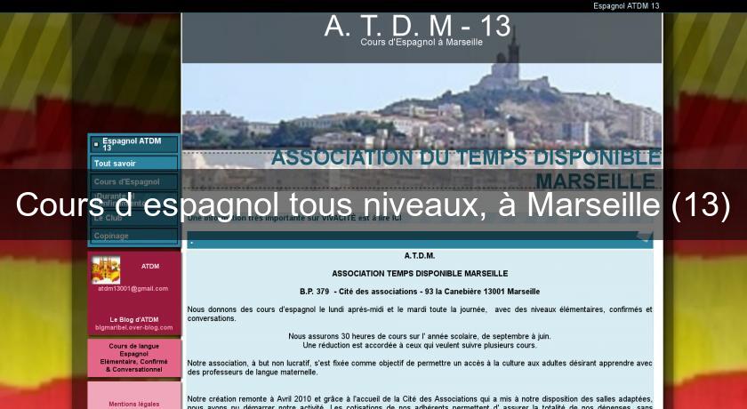 Cours d'espagnol tous niveaux, à Marseille (13) Cours d'espagnol tous niveaux, à Marseille (13)