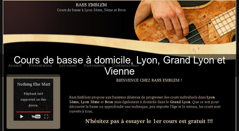 Cours de basse à domicile, Lyon, Grand Lyon et Vienne