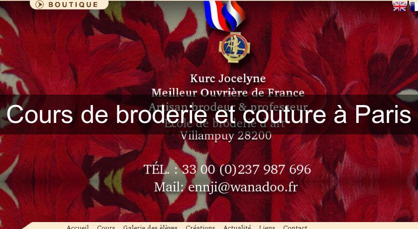 Cours de broderie et couture à Paris Cours de broderie et couture à Paris