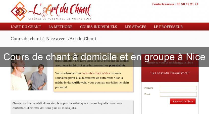 Cours de chant à domicile et en groupe à Nice