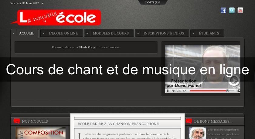 Cours de chant et de musique en ligne Cours de chant et de musique en ligne