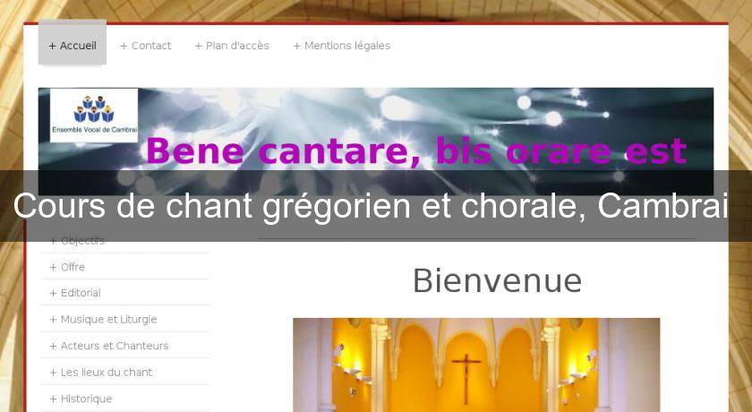 Cours de chant grégorien et chorale, Cambrai 