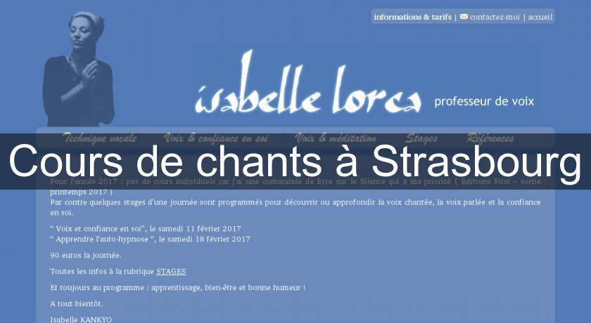 Cours de chants à Strasbourg