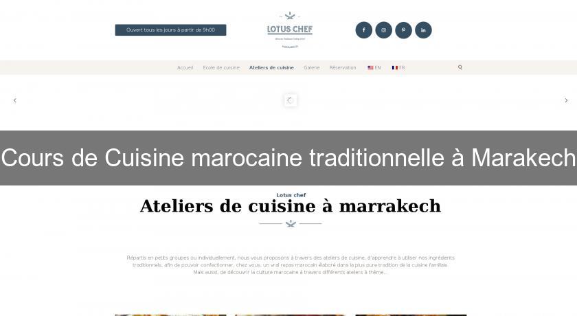 Cours de Cuisine marocaine traditionnelle à Marakech