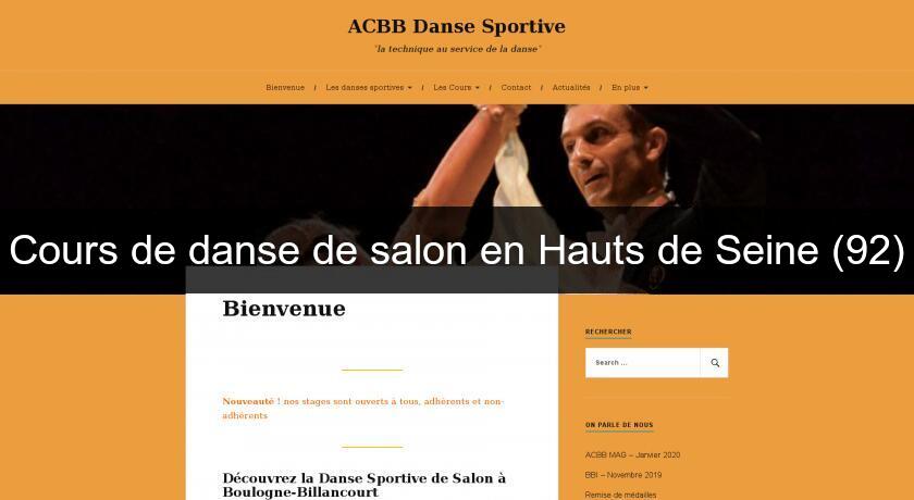 Cours de danse de salon en Hauts de Seine (92)