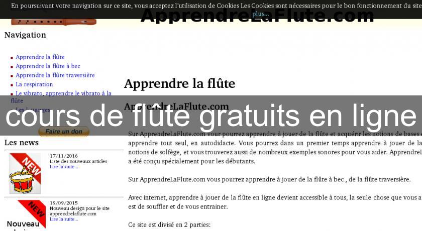 cours de flûte gratuits en ligne