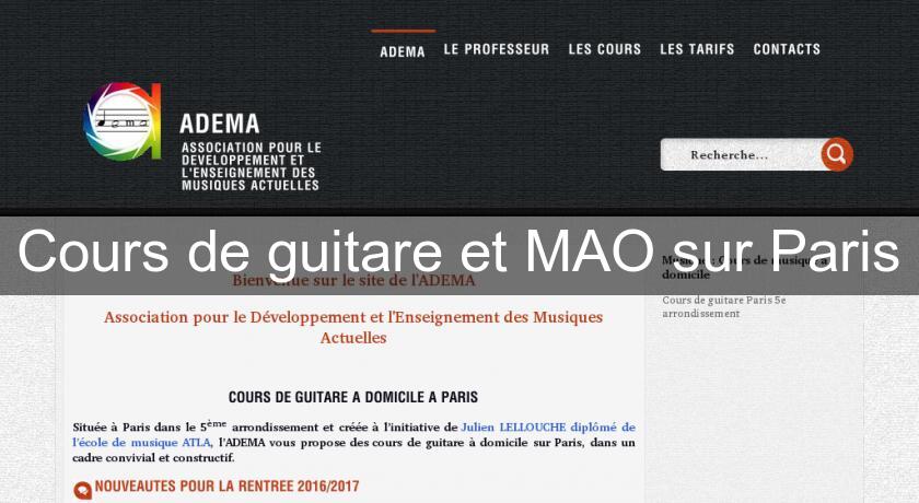 Cours de guitare et MAO sur Paris