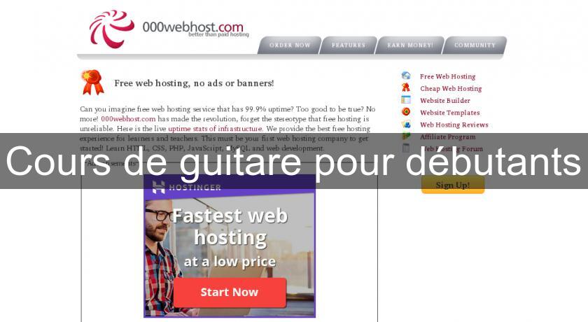 Cours de guitare pour débutants Cours de guitare pour débutants