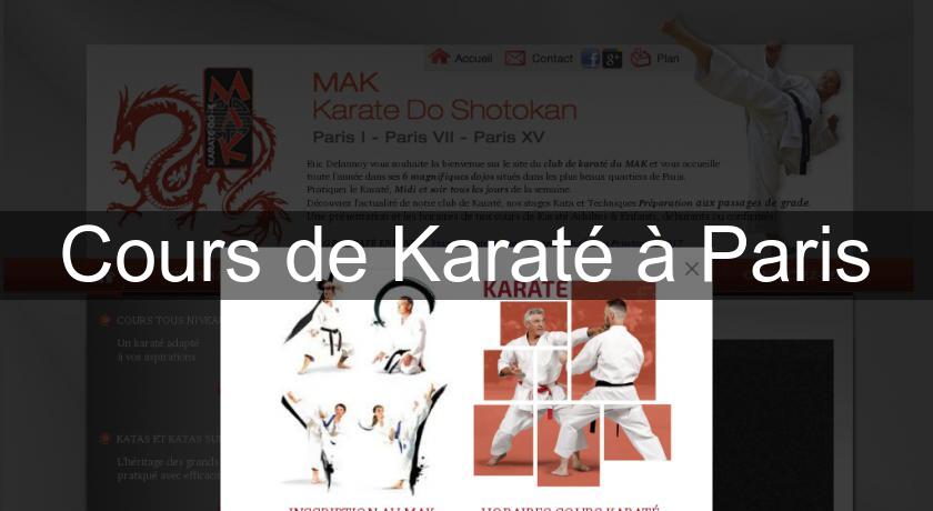 Cours de Karaté à Paris Cours de Karaté à Paris