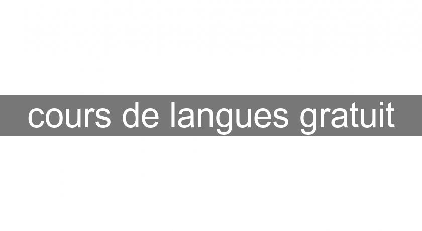 cours de langues gratuit cours de langues gratuit