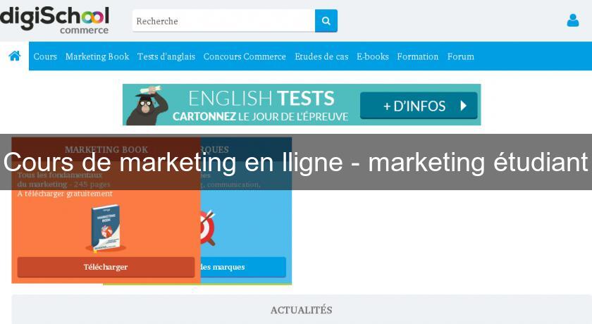 Cours de marketing en lligne - marketing étudiant