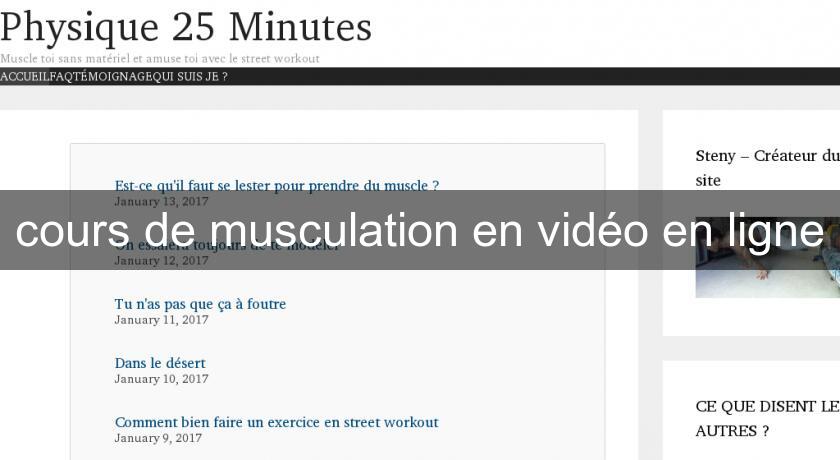 cours de musculation en vidéo en ligne