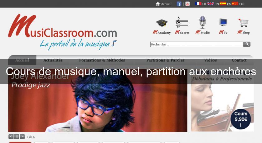 Cours de musique, manuel, partition aux enchères Cours de musique, manuel, partition aux enchères