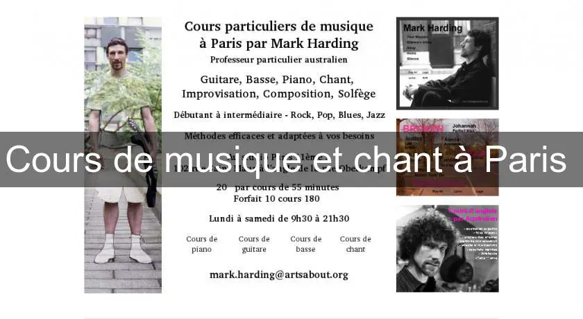 Cours de musique et chant à Paris 