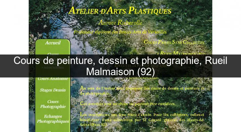 Cours de peinture, dessin et photographie, Rueil Malmaison (92)