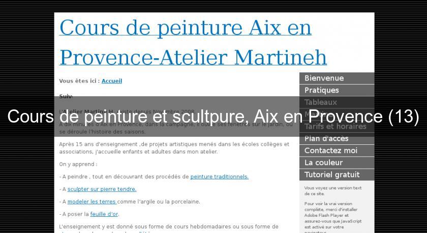 Cours de peinture et scultpure, Aix en Provence (13)