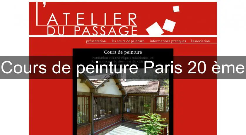 Cours de peinture Paris 20 ème