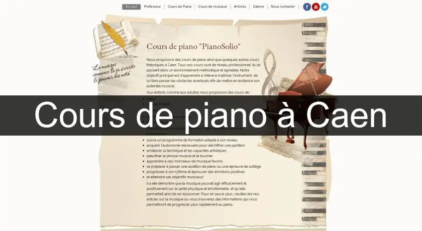 Cours de piano à Caen