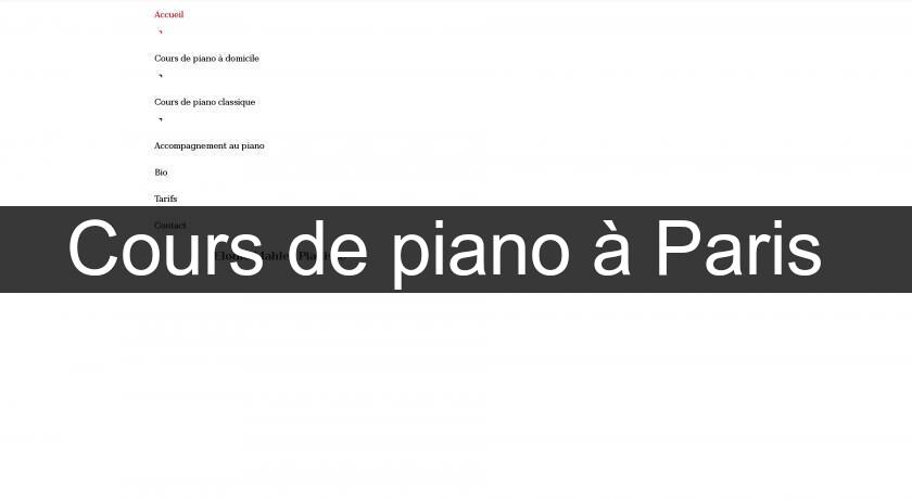 Cours de piano à Paris 